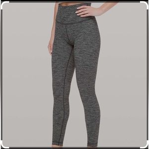 Lululemon Heather Grey Wunder Under Full On Luon Leggings Size 10
